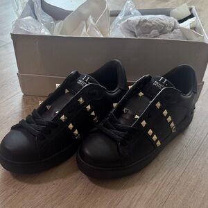 Valentino Black Studded Sneakers